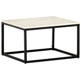 vidaXL Coffee Table White 60x60x35 cm Real Stone With Marble Texture | SKU: 286439 | Barcode: 8719883865867