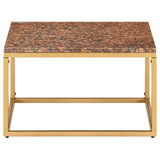 vidaXL Coffee Table Red 60x60x35 cm Real Stone With Marble Texture | SKU: 286441 | Barcode: 8719883865881