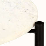 vidaXL Coffee Table White 60x60x35 cm Real Stone With Marble Texture | SKU: 286449 | Barcode: 8719883865966