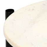 vidaXL Coffee Table White 60x60x35 cm Real Stone With Marble Texture | SKU: 286449 | Barcode: 8719883865966
