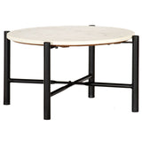 vidaXL Coffee Table White 60x60x35 cm Real Stone With Marble Texture | SKU: 286449 | Barcode: 8719883865966