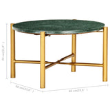 vidaXL Coffee Table Green 60x60x35 cm Real Stone With Marble Texture | SKU: 286450 | Barcode: 8719883865973