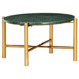 vidaXL Coffee Table Green 60x60x35 cm Real Stone With Marble Texture | SKU: 286450 | Barcode: 8719883865973