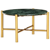 vidaXL Coffee Table Green 60x60x35 cm Real Stone With Marble Texture | SKU: 286450 | Barcode: 8719883865973