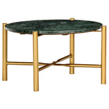 vidaXL Coffee Table Green 60x60x35 cm Real Stone With Marble Texture | SKU: 286450 | Barcode: 8719883865973