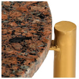 vidaXL Coffee Table Brown 40x40x40 cm Real Stone With Marble Texture | SKU: 286454 | Barcode: 8719883866017