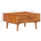 vidaXL Coffee Table 68x68x38 cm Solid Acacia Wood | SKU: 288089 | Barcode: 8719883879307
