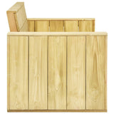 Side View Of A Chair From VidaXL Impregnated Pinewood 2 Piece Garden Lounge Set | SKU: 3053197 | UPC: 8719883889061 | Weight: 98kg