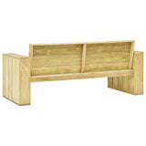 Back View Of A Bench From VidaXL Impregnated Pinewood 2 Piece Garden Lounge Set | SKU: 3053197 | UPC: 8719883889061 | Weight: 98kg