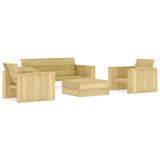 VidaXL Impregnated Pinewood 4 Piece Garden Lounge Set N2 | SKU: 3053198 | UPC: 8719883889078 | Weight: 216kg