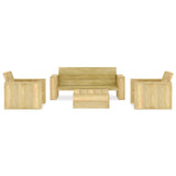 VidaXL Impregnated Pinewood 4 Piece Garden Lounge Set N2 | SKU: 3053198 | UPC: 8719883889078 | Weight: 216kg