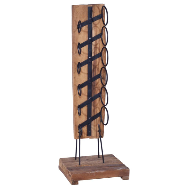 vidaXL Wine Rack For 6 Bottles 35x35x100 cm Solid Teak Wood | SKU: 288809 | Barcode: 8719883911045