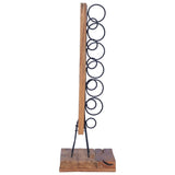 vidaXL Wine Rack For 6 Bottles 35x35x100 cm Solid Teak Wood | SKU: 288809 | Barcode: 8719883911045