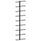 vidaXL Wall Mounted Wine Rack For 9 Bottles Black Iron | SKU: 289561 | Barcode: 8719883978994