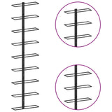 vidaXL Wall Mounted Wine Rack For 9 Bottles Black Iron | SKU: 289561 | Barcode: 8719883978994