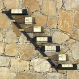 vidaXL Wall Mounted Wine Rack for 7 Bottles Black Metal | SKU: 289564 | Barcode: 8719883979021