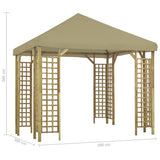 vidaXL Gazebo 3x3 m Beige | SKU: 3054481 | Barcode: 8719883992556