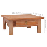 vidaXL Coffee Table 68x68x30 cm Solid Mahogany Wood | SKU: 288824 | Barcode: 8719883996301