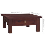 vidaXL Coffee Table Classical Brown 68x68x30 cm Solid Mahogany Wood | SKU: 288825 | Barcode: 8719883996318