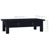 vidaXL Coffee Table Light Black Coffee 100x50x30 cm Solid Mahogany Wood | SKU: 288829 | Barcode: 8719883996356