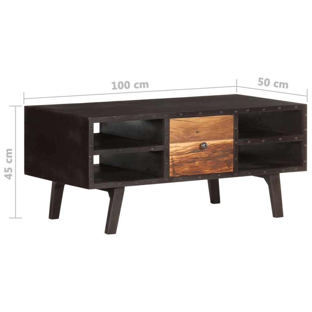 vidaXL Coffee Table 100x50x45 cm Solid Reclaimed Wood | SKU: 287857 | Barcode: 8719883996523