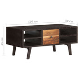 vidaXL Coffee Table 100x50x45 cm Solid Reclaimed Wood | SKU: 287857 | Barcode: 8719883996523