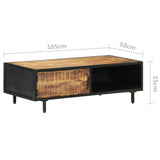 vidaXL Coffee Table 105x50x35 cm Rough Mango Wood | SKU: 288471 | Barcode: 8719883997001