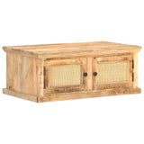 vidaXL Coffee Table 90x50x35 cm Solid Mango Wood and Natural Cane | SKU: 289089 | Barcode: 8719883998275