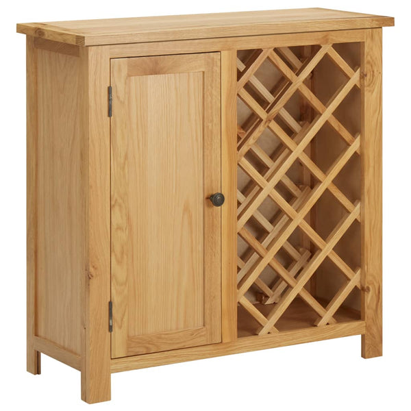 vidaXL Wine Cabinet For 11 Bottles 80x32x80 cm Solid Oak Wood | SKU: 289200 | Barcode: 8720286020791
