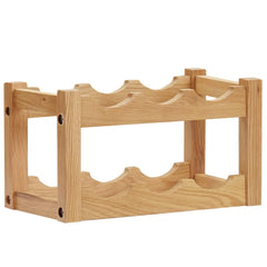 vidaXL Wine Rack For 6 Bottles 37x21x21 cm Solid Oak Wood | SKU: 289201 | Barcode: 8720286020807