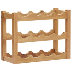 vidaXL Wine Rack For 12 Bottles 47x21x36 cm Solid Oak Wood | SKU: 289202 | Barcode: 8720286020814