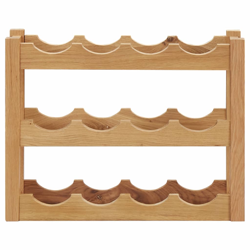vidaXL Wine Rack For 12 Bottles 47x21x36 cm Solid Oak Wood | SKU: 289202 | Barcode: 8720286020814