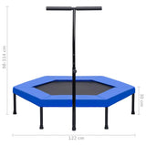 vidaXL Fitness Trampoline With Handle And Safety Pad Hexagon 122 cm | SKU: 92491 | Barcode: 8720286054444
