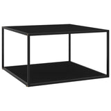 vidaXL Coffee Table Black With Black Glass 90x90x50 cm | SKU: 322912 | Barcode: 8720286058404