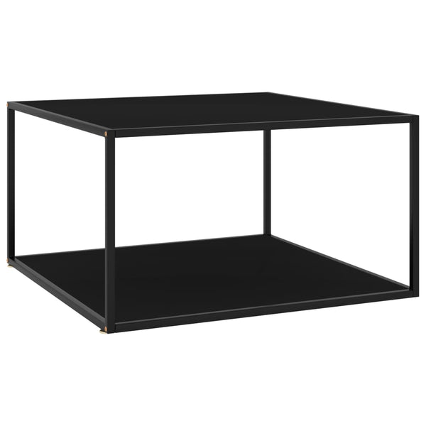 vidaXL Coffee Table Black With Black Glass 90x90x50 cm | SKU: 322912 | Barcode: 8720286058404