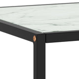 vidaXL Coffee Table Black With White Marble Glass 90x90x50 cm | SKU: 322913 | Barcode: 8720286058411