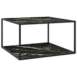 vidaXL Coffee Table Black With Black Marble Glass 90x90x50 cm | SKU: 322914 | Barcode: 8720286058428