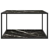 vidaXL Coffee Table Black With Black Marble Glass 90x90x50 cm | SKU: 322914 | Barcode: 8720286058428