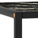 vidaXL Coffee Table Black With Black Marble Glass 90x90x50 cm | SKU: 322914 | Barcode: 8720286058428