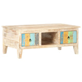 vidaXL Coffee Table 100x55x40 cm Rough Acacia Wood | SKU: 320235 | Barcode: 8720286060506