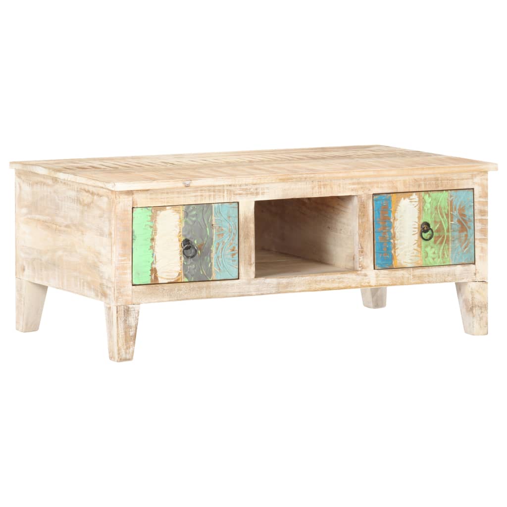 vidaXL Coffee Table 100x55x40 cm Rough Acacia Wood | SKU: 320235 | Barcode: 8720286060506