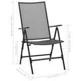 vidaXL Folding Mesh Chairs 4 pcs Steel Anthracite | SKU: 310153 | Barcode: 8720286065891