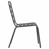 vidaXL Outdoor Chairs 4 pcs Slatted Design Steel Dark Grey | SKU: 310155 | Barcode: 8720286065914