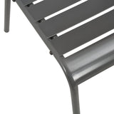 vidaXL Outdoor Chairs 4 pcs Slatted Design Steel Dark Grey | SKU: 310155 | Barcode: 8720286065914