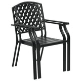 vidaXL Outdoor Chairs 4 pcs Mesh Design Steel Black | SKU: 310156 | Barcode: 8720286065921