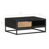 vidaXL Coffee Table 90x60x35 cm Solid Mango Wood | SKU: 323497 | Barcode: 8720286066508