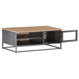 vidaXL Coffee Table Grey 90x50x35 cm Solid Acacia Wood | SKU: 323500 | Barcode: 8720286066539