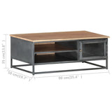 vidaXL Coffee Table Grey 90x50x35 cm Solid Acacia Wood | SKU: 323500 | Barcode: 8720286066539