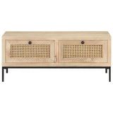 vidaXL Coffee Table 90x50x37 cm Solid Mango Wood And Natural Cane | SKU: 323511 | Barcode: 8720286066645