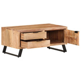 vidaXL Coffee Table 90x50x40 cm Solid Acacia Wood With Live Edges | SKU: 323520 | Barcode: 8720286066737